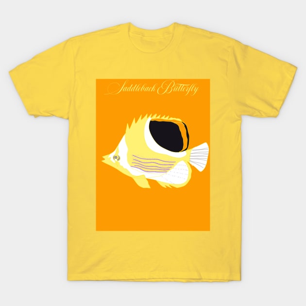 Saddleback Butterfy Fish T-Shirt by KRitters